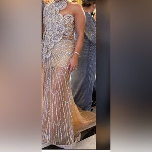 Elegant Beaded Evening Gown